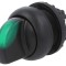 Comutator rotativ 22mm verde