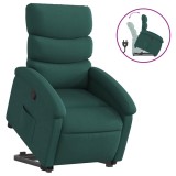 Cumpara ieftin Fotoliu rabatabil ridicare pe verticala, verde inchis, textil