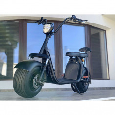 Scuter electric Harley 1500W cu baterie detasabila, culoare negru mat foto