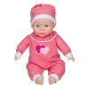Păpușă Bebe Fucsia 36cm, Corp Moale, Broderie Inimioare, Poliester, 3+ Ani, Tip Bebelus