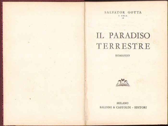 HST C4171N Il paradiso terestre di Salvator Gotta 1935