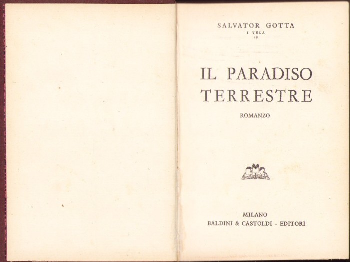 HST C4171N Il paradiso terestre di Salvator Gotta 1935