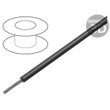 Cablu litat Cu 26AWG TFE Negru 600V 30m