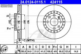 Disc frana DAEWOO CIELO (KLETN) (1995 - 1997) ATE 24.0124-0115.1