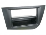 Rama Radio 1DIN Seat Leon 1P (2005-2009) cu Buzunar, Negru, Adaptor Montaj Navigatie