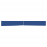 VidaXL Copertină laterală retractabilă de terasă, albastru, 170x1200cm
