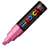 Marker UNI PC-8K Posca, 8.0 mm,varf tesit,roz metalizat