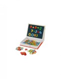 Set educativ cu 122 piese magnetice in cutie, Goki
