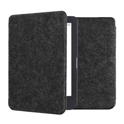 Husa pentru Tolino Shine 3, Textil, Gri, 46642.19 foto
