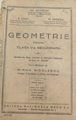 GEOMETRIE PENTRU CLASA A VI A SECUNDARA ARGHIRIADE foto