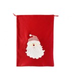 Sac Cadou Mos Craciun 50 x 70 cm Rosu Alb