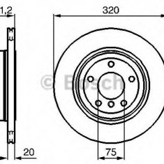 Disc frana BMW Seria 6 Cabriolet (E64) (2004 - 2010) BOSCH 0 986 479 056