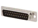 Conector D-Sub 25-Pin Tată pe Cablu Lipire 3A Gold Flash, CONEC