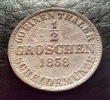 GERMANIA - HANNOVER (HANOVRA) - 1/2 Groschen 1858 B - Georg V - Argint, Europa