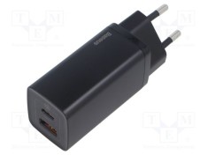 Alimentator Baseus 65W USB C și USB A, &icirc;ncărcare rapidă, negru