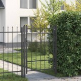 vidaXL Poartă de gard HORST 100 x 125 cm Metal Negru Blocat 42034060