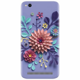 Husa silicon pentru Xiaomi Redmi 5A, Flower Artwork