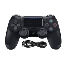 Controller ps4 cu fir, Joystick pentru Sony Playstation 4, PC, vibratii, negru foto