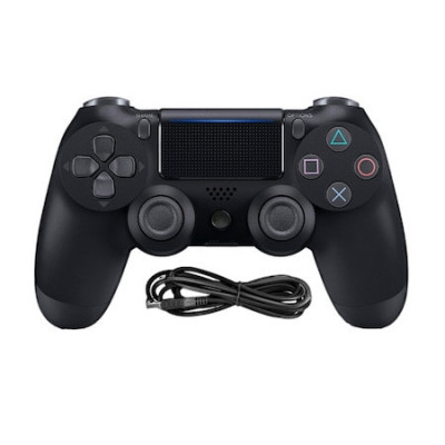 Controller ps4 cu fir, Joystick pentru Sony Playstation 4, PC, vibratii, negru foto