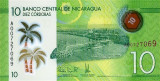 NICARAGUA █ bancnota █ 10 Cordobas █ 2014 █ P-209 █ POLYMER █ UNC necirculata