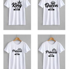 King Queen Princess of the family set 4 tricouri, cod produs S01
