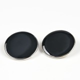 Cercei metalici negri cu clips