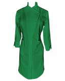 Sarafan Medical Pe Stil cu Elastan, Verde Conex cu nasturi, Model Alice - XL