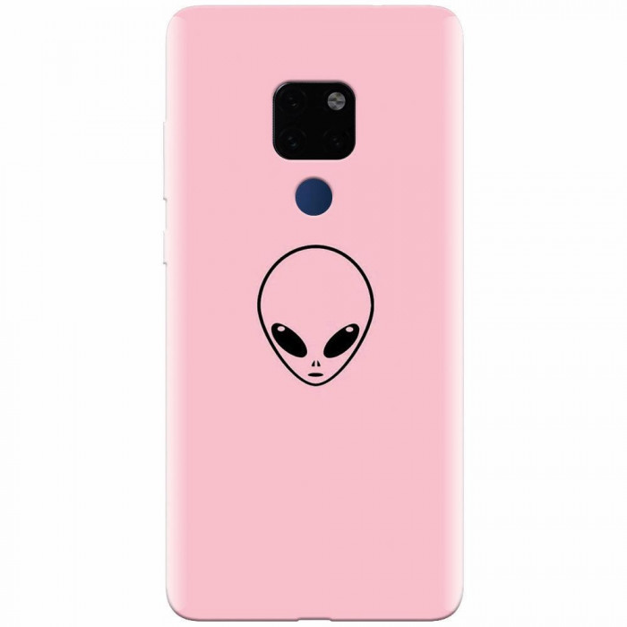 Husa silicon pentru Huawei Mate 20, Pink Alien