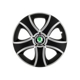 Set 4 Capace Roti 15 inchi (R15) Bis Gri-Negru, Compatibile Cu Skoda, Autohelix MSA