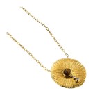 Colier placat cu aur din inox Ochi de tigru