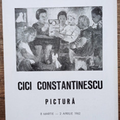Pliant expozitie Cici Constantinescu pictura 1962