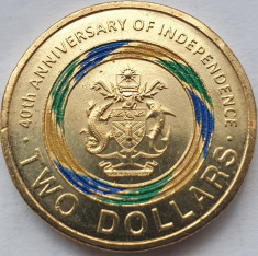 2 Dollars 2018 Solomon Islands, 40th Anniversary of Independence, foto