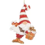 Cumpara ieftin Ornament brad Craciun Gnom polirasina multicolora 8x4x10 cm