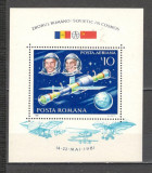 Romania.1981 Cosmonautica-Zborul comun romano-sovietic-Bl. DR.440, Nestampilat