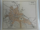 Harta Oradea 1920, 17x18 cm, scara 1:30.000, stare perfecta