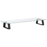 Cumpara ieftin Suport de monitor, negru, 60x20x8 cm, sticla securizata/ metal