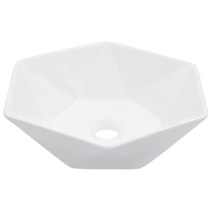 vidaXL Chiuvetă de baie, alb, 41 x 36,5 x 12 cm, ceramică 143913