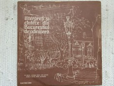 interpreti si cantece din bucurestiul de odinioara disc vinyl lp selectii muzica usoara tango EDE 01402 VG+
