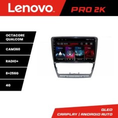 Navigatie Skoda Octavia 2 2005-2013 Lenovo Kit-005 8 core QLED 2K 8+256 360 Android Waze USB Navigatie Internet Youtube Radio CarStore Technology