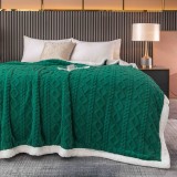 Cumpara ieftin Patura cocolino 200x230cm,tip tricotaj cu blanita,verde-F033
