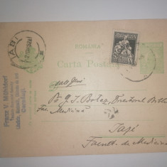 CARTE POSTALA - ROMANIA - STAMPILA IASI / CERNAUTI 1928