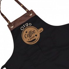 Sort personalizat brodat &amp;quot;Coffee love&amp;quot; (Culoare: Negru premium (piele maro)) foto