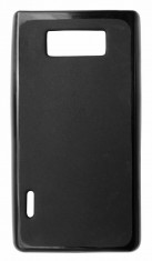 Husa silicon neagra (cu spate mat) pentru LG Optimus L7 P700 foto