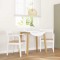 vidaXL Scaune de sufragerie 2 buc Cauciuc din lemn masiv alb 4102512