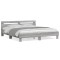 Gossi cadru de pat cu tablie gri sonoma 200x200 cm lemn prelucrat