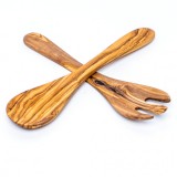 Set Verona lingură&nbsp;și furculiță din lemn de maslin 25 | 30 | 35 cm