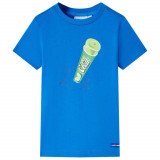 Tricou pentru copii, albastru aprins, 128 GartenMobel Dekor, vidaXL