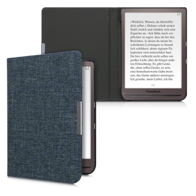 Husa pentru PocketBook InkPad 3 / InkPad 3 Pro, Textil, Albastru, 46775.04 foto