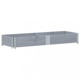 Cumpara ieftin Jardiniera de gradina, gri, 150x50 cm, lemn masiv pin