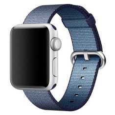 Curea iUni compatibila cu Apple Watch Ultra/SE/8/7/6/5/4/3/2/1, 38mm, Nylon, Woven Strap, Midnight Blue